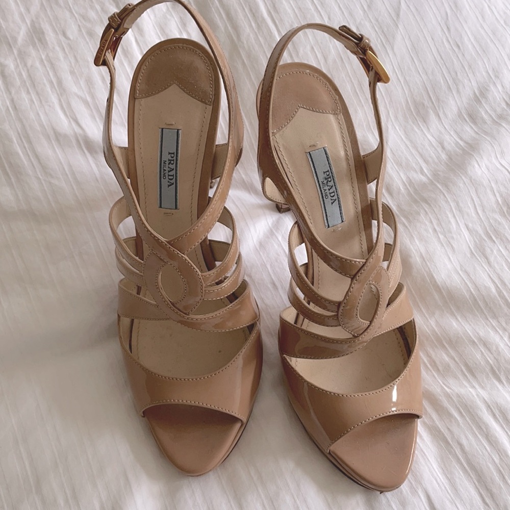 Prada Patent Leather platform sandals